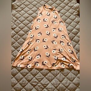 Agnes & Dora Peach Floral Midi Dress